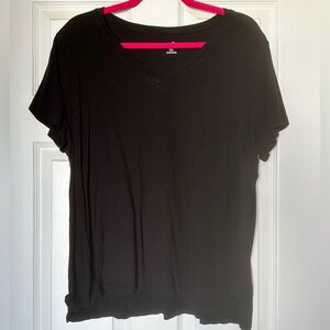 Eddie Bauer Black Short Sleeve V-Neck Tee